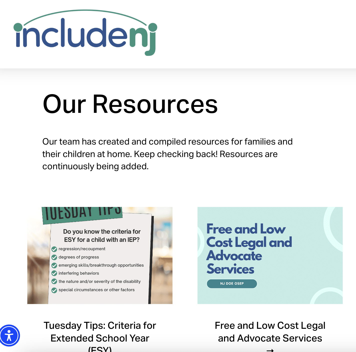 IncludeNJ resources library graphic